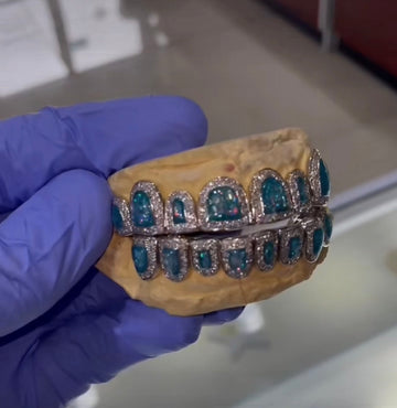 ATOWN BLUE OPAL DIAMOND GRILLZ